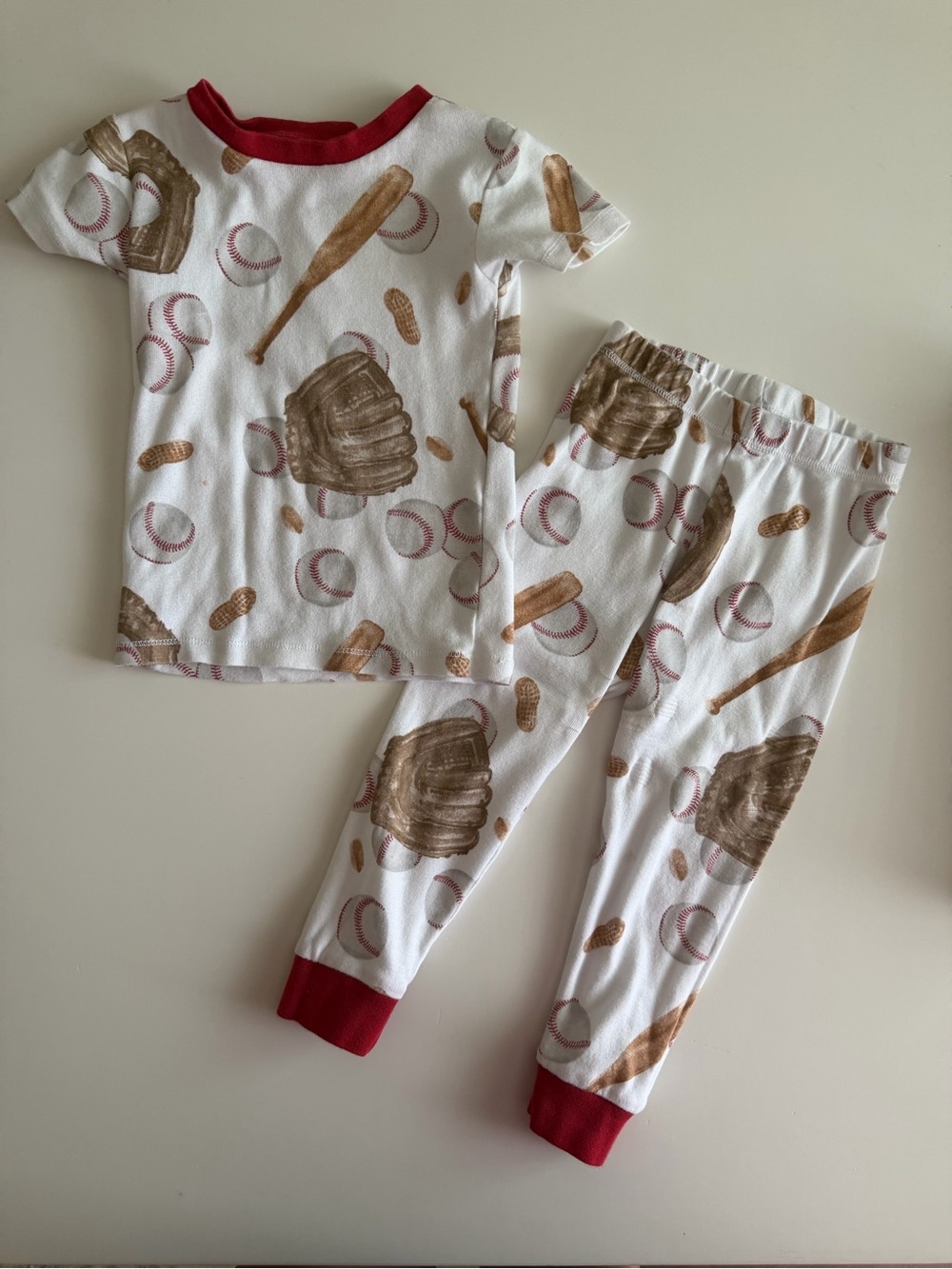 Burt's Bees 2T Baseball Pajama Set- Fitted